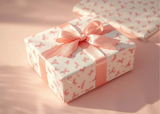 Pink gift wrapping